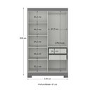 Ver imagem 3 de Guarda Roupa 4 Portas com Pés Linha Paris Onix Espresso Móveis