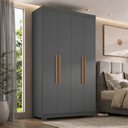 Ver imagem 1 de Guarda Roupa 4 Portas com Pés Linha Paris Onix Espresso Móveis