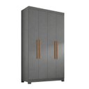 Ver imagem 2 de Guarda Roupa 4 Portas com Pés Linha Paris Onix Espresso Móveis