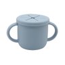 Copo para Bebê em Silicone Anti Derramamento Copinho para Introdução Alimentar Cor:Azul Claro - 4