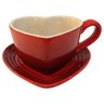 Caneca Coração com Pires 350 ML Vermelho Le Creuset - 1