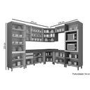 Ver imagem 3 de Kit Cozinha Modulada 10 Peças Connect 3 Aéreos + 3 Balcões + 2 Paneleiros + 2 Complementos C6p04