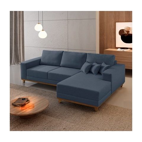 Sofá Cronos 03 Metros Chaise Lado Direito Meu Sofá Online