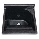 Ver imagem 3 de Tanque com Gabinete Lavar Roupas Preto 20l 46x43x93cm Armário Lavanderia Área de Serviço