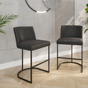 Ver imagem 2 de Kit Jogo 2 Cadeiras Banquetas Moderna Cozinha Metal Bancada Balcão Área Gourmet