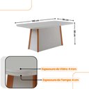 Ver imagem 4 de Mesa de Jantar Diane 180cm Tampo Mdf Vidro com 6 Cadeiras Eloise Moderna Mobília