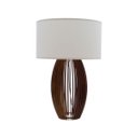 Ver imagem 1 de Abajur EL18 Luminária De Mesa De Madeira   Cúpula De Tecido Sala Quarto Escritório