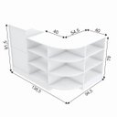 Ver imagem 3 de BALCÃO EM L COM CAIXA TAMPO RETO M308.B MUNDI MOVEIS