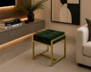 Ver imagem 1 de Banco Decorativo Linha Alta Future:Veludo Verde Escuro