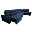 Ver imagem 7 de Sofá de Canto 4.80x2.36m Retrátil e Reclinável com Molas Cama inBox Platinum Direito Suede Azul
