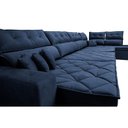 Ver imagem 5 de Sofá de Canto 4.80x2.36m Retrátil e Reclinável com Molas Cama inBox Platinum Direito Suede Azul