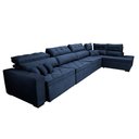 Ver mais imagens de Sofá de Canto 4.80x2.36m Retrátil e Reclinável com Molas Cama inBox Platinum Direito Suede Azul