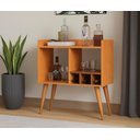 Ver imagem 2 de Aparador Moderno C/ Adega P/ Vinhos, Porta Taças e Mini Bar:nature