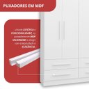 Ver imagem 4 de Guarda-Roupa Casal 6 Portas 6 Gavetas Majestic Branco