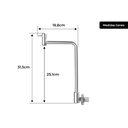 Ver imagem 6 de Torneira Basic de Parede com Bica Alta para Banheiro e Lavanderia 1/4 de Volta