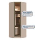 Ver mais imagens de Guarda-Roupa Canto Oblíquo 1 Porta Reflecta LED 100% MDF Requinte+
