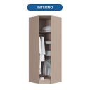 Ver imagem 5 de Guarda-Roupa Canto Oblíquo 1 Porta Reflecta LED 100% MDF Requinte+