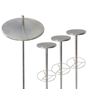 Kit Mesa Bar Molhado Com Regulagem + 3 Bancos + Chumbadores