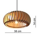 Ver imagem 7 de Lustre Luminária Pendente de Madeira Mdf Mod. Sophia Gd Inclinado