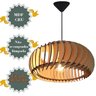 Lustre Luminária Pendente de Madeira Mdf Mod. Sophia Gd Inclinado - 4