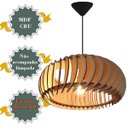 Ver imagem 4 de Lustre Luminária Pendente de Madeira Mdf Mod. Sophia Gd Inclinado