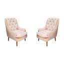 Ver imagem 1 de Kit 2 Poltronas Decorativas Lille Suede Bege - Dominic Decor