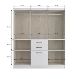 Guarda-Roupa Casal 6 Portas Cancun 7000  - 5