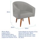 Ver imagem 3 de Kit 2 Poltronas Decorativa Jade Design Moderno Sala de Estar Quarto Escritório Confortável Luxo Pés