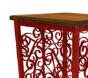 Ver imagem 3 de Mesinha de Canto De Ferro Artesanal para Sala de Jantar Rustica Decorativa Libertas Rosas Artesanato