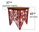 Ver imagem 2 de Mesinha de Canto De Ferro Artesanal para Sala de Jantar Rustica Decorativa Libertas Rosas Artesanato