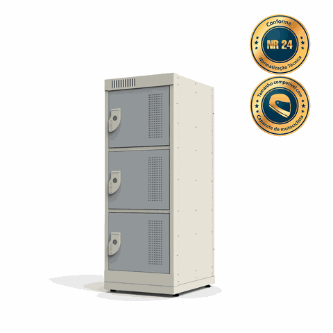 Armário de Aço Mini 3 Portas - Nk 1343