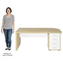 Ver imagem 6 de Conjunto Escritório 3 Peças Mesa Lado Direito Corp A06 Carvalho-branco - Mpozenato