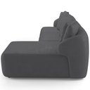 Ver imagem 7 de Sofá 4 Lugares com Chaise Direito Sala Living 294cm Arlo F04 Veludo Grafite Tc-12003 - Lyam Decor