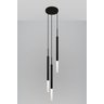 Kit 2 Pendentes Luminária de Teto Tubo Triplo Difusor Preto - 3