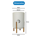 Ver imagem 2 de Vaso Cilíndrico Decore Polietileno 51x33x33cm Japi - Off-white