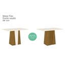 Ver imagem 4 de Mesa de Jantar Elisa 120 Cm Tampo Reto Nature Off White - Henn
