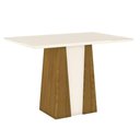 Ver imagem 2 de Mesa de Jantar Elisa 120 Cm Tampo Reto Nature Off White - Henn