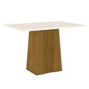 Ver imagem 1 de Mesa de Jantar Elisa 120 Cm Tampo Reto Nature Off White - Henn