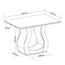 Ver imagem 3 de Mesa de Jantar Retangular 4 Lugares com Tampo de Vidro Inspirare Mel e Cinza