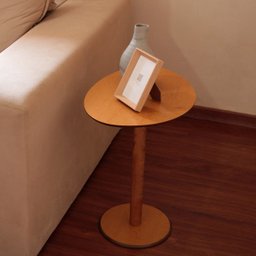 Mesa Lateral Monopé Design Orgânico 35x50cm - Mel - 7