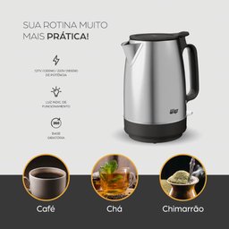 Chaleira Elétrica Inox Portátil 1,7l 1850w 220v Wce2 Wap - 3