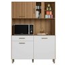 Armário de Cozinha Completo Darcy 1200 Mm Branco Ripado - 1