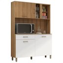 Ver imagem 4 de Armário de Cozinha Completo Darcy 1200 Mm Branco Ripado