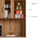 Ver mais imagens de Armário de Cozinha Completo Darcy 1200 Mm Branco Ripado