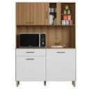 Ver imagem 3 de Armário de Cozinha Completo Darcy 1200 Mm Branco Ripado