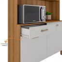 Ver imagem 4 de Armário de Cozinha Completo Darcy 1200 Mm Branco Ripado