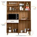 Ver imagem 7 de Armário de Cozinha Completo Darcy 1200 Mm Branco Ripado