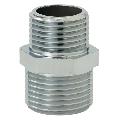 Conector Niple Duplo Conexão Rosca 1/2 Metal Macho Cromado