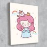 Tela Decorativa Princesa E Unicórnio 30X40Cm - 3