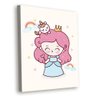 Tela Decorativa Princesa E Unicórnio 30X40Cm - 1